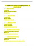 UTA 5315 Advanced Pathophysiology Test 1 Questions and  Answers Rated A&plus;