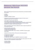Phlebotomy NHA Exam 2022/2023  Questions and Answers