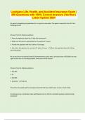 Louisiana Life&comma; Health&comma; and Accident Insurance Exam &vert; 250 Questions with 100&percnt; Correct Answers &vert; Verified &vert; Latest Update 2024 &vert; 100 Pages