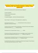Louisiana Property & Casualty Insurance Course Exam &vert; 180 Questions with 100&percnt; Correct Answers &vert; Verified &vert; Latest Update 2024 &vert; 22 Pages