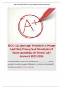  Exam &lpar;elaborations&rpar; BIOD 121 &lpar;Portage&rpar;  Bulk&period; 