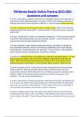 RN Mental Health Online Practice 2023-2024 questions and answers