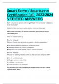 Smart Serve / Smartserve Certification Fall 2023/2024  VERIFIED ANSWERS