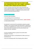 ATI PHARMACOLOGY PROCTOR 2019 STUDY GUIDE WITH 200QUESTIONS WITH 100&percnt; CORRECT ANSWERS &vert; 89 PAGES LATEST UPDATE 2023&sol;2024 RATED A&plus;