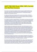  AHIP FWA 2024 Exam With 100&percnt; Correct And Verified Answers