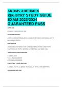 BEST REVIEW ARDMS ABDOMEN REGISTRY STUDY GUIDE  EXAM 2023&sol;2024  GUARANTEED PASS