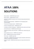 AFAA 100% SOLUTIONS  QUESTIONS AND ASNWERS