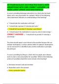 ATI PHARMACOLOGY 2019 PRACTICE EXAM A WITH 60QUESTIONS WITH 100&percnt; CORRECT ANSWERS &vert; 42 PAGES LATEST UPDATE 2023&sol;2024 RATED A&plus;