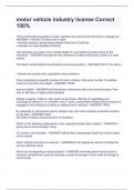 motor vehicle industry license Correct 100&percnt;