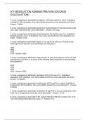 ATI Medication Administration &lpar;Dosage Calculation&rpar;