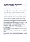 VA Boating Course Questions & Answers&lpar;GRADED A&plus;&rpar;
