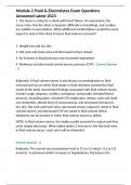 Module 2 Fluid & Electrolytes Exam Questions Answered Latest 2023