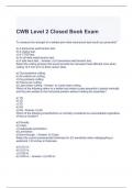 CWB Level 2 Closed Book Exam Questions and Answers Graded A