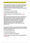Neurological disorders NCLEX Questions And Answers 