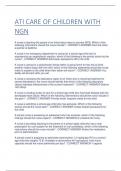 ATI CARE OF CHILDREN WITH  NGN