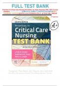 FULL TEST BANK Priorities in Critical Care Nursing 8th Edition by Urden Question With 100% Correct Answers