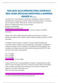 2023-2024 ACLS APROVED FINAL EXAM/ACLS REAL EXAM ,DETAILED QUESTIONS & ANSWERS GRADED A+…….