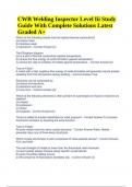 CWB Module 1 Questions With 100&percnt; Correct Answers Latest Update &vert; CWB Welding Inspector Questions With 100&percnt; Correct Answers &vert; CWB Level 2 Welding Inspection Exam With 100&percnt; Correct Answers Latest Update & CWB Welding Inspector Level 2 Study Guide With Compl
