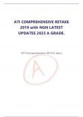 ATI COMPREHENSIVE RETAKE 2019 with NGN LATEST UPDATES 2023 A GRADE