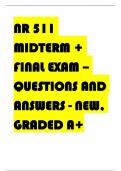 NR 511 MIDTERM + FINAL EXAM – QUESTIONS AND ANSWERS - NEW, GRADED A+