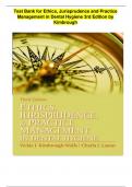 Test Bank for Ethics&comma; Jurisprudence and Practice Management in Dental Hygiene 3rd Edition by Kimbrough 2024 complete solution