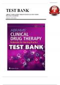 TEST BANK For Abrams’ Clinical Drug Therapy Rationales for Nursing Practice 12th Edition Geralyn Frandsen, Verified Chapters 1 - 16, Complete Newest Version