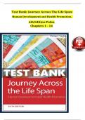 Journey Across The Life Span: Human Development and Health Promotion, 6th Edition TEST BANK by Polan, Verified Chapters 1 - 14, Complete Newest Version