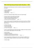 NUR 150 Final Exam Study Guide Hondros – Q&A