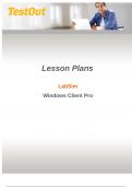 TestOut Lesson Plans LabSim Windows Client Pro