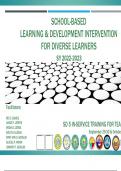 Learning Development  Intervention for Diverse Learners