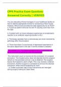 CPPS Practice Exam Questions  Answered Correctly &vert; VERIFIED