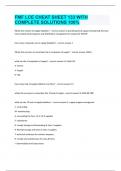 FMF LCE CHEAT SHEET 133 WITH COMPLETE SOLUTIONS 100%