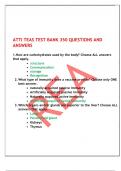 ATTI TEAS TEST BANK 350 QUESTIONS AND ANSWERS
