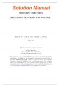 Modern Robotics Mechanics Planning and Control 1st Edition Lynch Solutions Manual