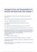 Test Bank for Emergency Care and Transportation for the Sick and Injured  12th Edition |Latest Study Guide Chapter 1