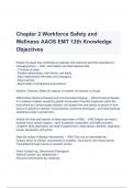 Test Bank for Emergency Care in Workforce Safety and Wellness AAOS EMT 12th Edition |Latest Updated Study Guide Chapter 2