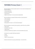FNP&sol;MSN Primary Exam 1 questions and  complete correct answers 2023