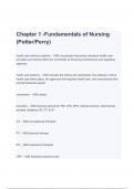 Fundamentals of Nursing (Potter/Perry) Chapter 1(A+ GRADED)