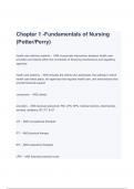 Fundamentals of Nursing &lpar;Potter&sol;Perry&rpar; Chapter 1&lpar;A&plus; GRADED&rpar;