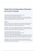  Fundamentals of Nursing Potter Perry Test Bank CH 15&comma;16&comma;17&comma;18&comma;19&comma;20 &lpar;A&plus; GRADED&rpar;