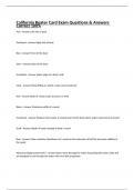 California Boater Card Exam Questions & Answers Correct 100&percnt;