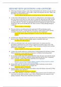 HESI REVIEW QUESTIONS AND ANSWERS