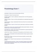 Parasitology Exam 1 Questions and Answers