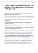 CWEA Collections Grade 2 Practice Test with Complete Questions and Answers 100&percnt; Correct&excl;
