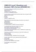 CWEA E&sol;I Level 3 Questions and Answers 100&percnt; Correct &lpar;GRADED A&plus;&rpar;
