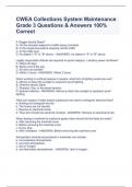 CWEA Collections System Maintenance Grade 3 Questions & Answers 100&percnt; Correct