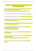 GEB 4890 Bundle - Business Strategy  Exams&vert; All Chapters &vert; Questions with Correct Answers Already Passed&vert;  Graded A&plus;