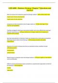 GEB 4890 - Business Strategy Chapter 7 Questions and  Answers Graded A&plus;