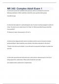 NR 342 Complex Adult Exam 1 with actual questions and answers 2025  grade A guaranteed