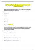 SLP Praxis Practice Test Questions and Answers with  Complete Solutions